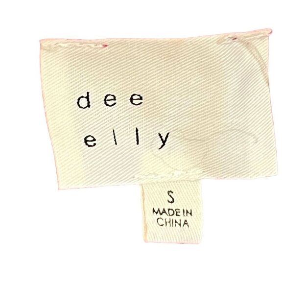 Dee Elly Pink Lace Embroidered Open Sheer Coverup Top Jacket Floral Fairy sz S - Picture 15 of 16